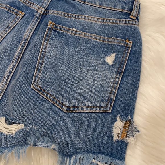 Free People Floral Embroidered Denim Mini Skirt - Picture 7 of 9